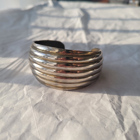 Silver Color Cuff Bracelet - Picture 1 of 5